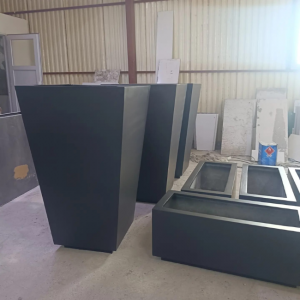 KARE KONİK FİBER SAKSI 6